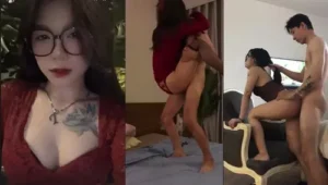 Em đã dâm còn đeo kính cận bế lên chịch lút cán như này em sướng run cả chân